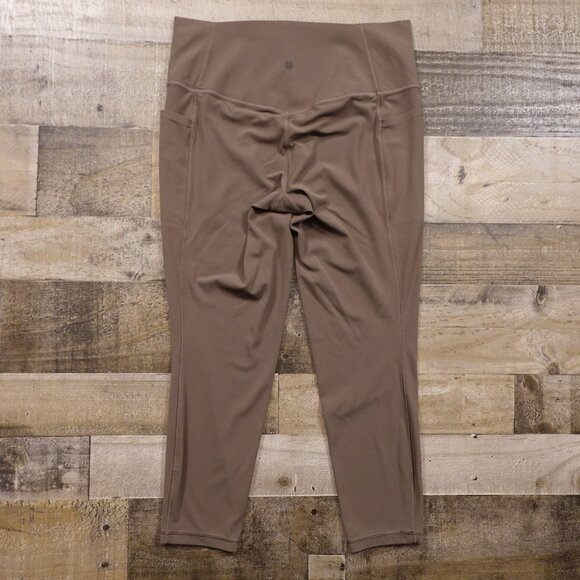 Athleta Salutation Stash Pocket II 7/8 Tights Women’s Large Taupe Brown Yoga - Picture 9 of 12